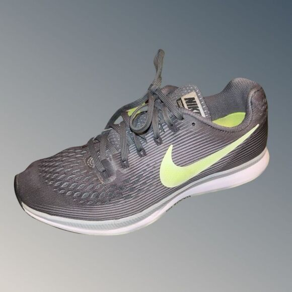 Nike Air Zoom Pegasus 34 Running Shoes Women Size 9 Gray Lime - Picture 8 of 8